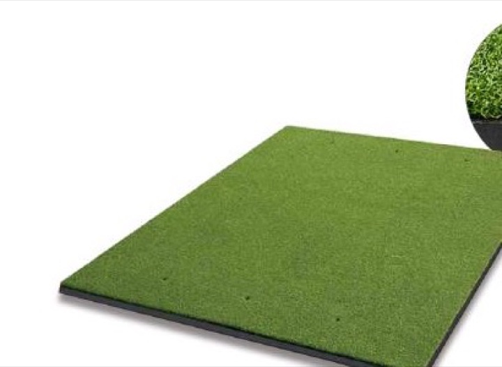 Rectangular green golf training mat with EVA base